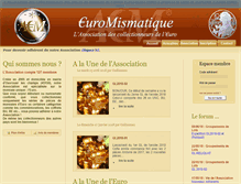 Tablet Screenshot of euromismatique.org